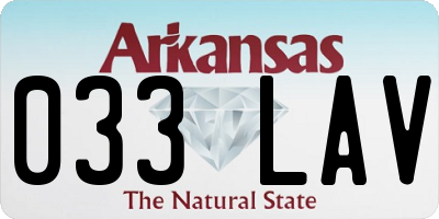 AR license plate 033LAV