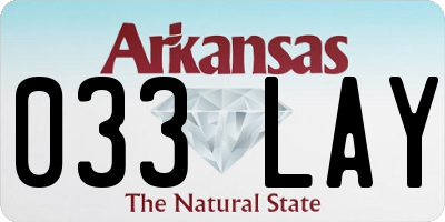 AR license plate 033LAY