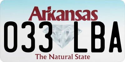 AR license plate 033LBA