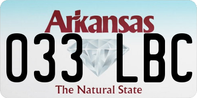 AR license plate 033LBC