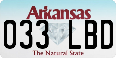 AR license plate 033LBD