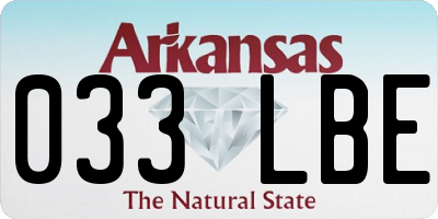 AR license plate 033LBE