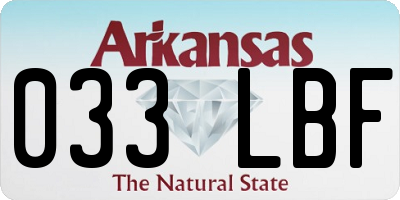 AR license plate 033LBF