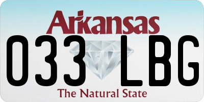 AR license plate 033LBG
