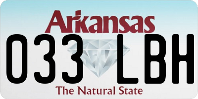 AR license plate 033LBH