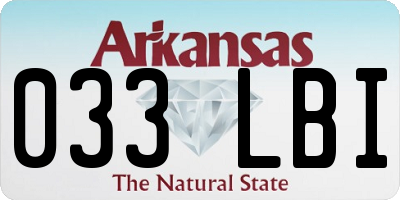AR license plate 033LBI
