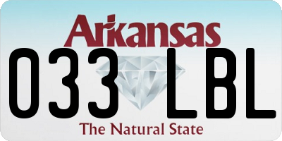 AR license plate 033LBL