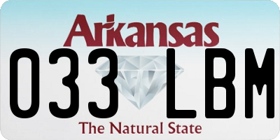 AR license plate 033LBM
