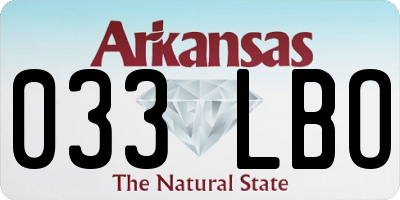 AR license plate 033LBO