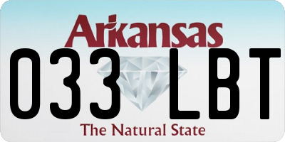 AR license plate 033LBT