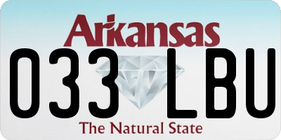 AR license plate 033LBU