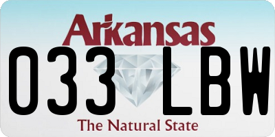AR license plate 033LBW