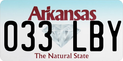 AR license plate 033LBY