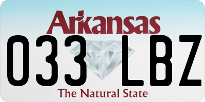 AR license plate 033LBZ