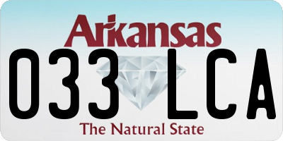 AR license plate 033LCA