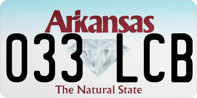 AR license plate 033LCB
