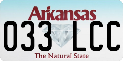 AR license plate 033LCC