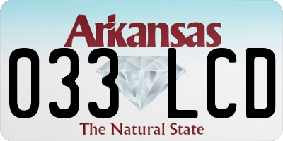 AR license plate 033LCD