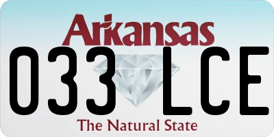 AR license plate 033LCE