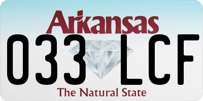 AR license plate 033LCF