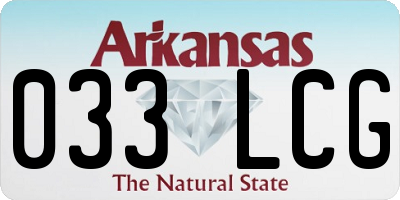 AR license plate 033LCG