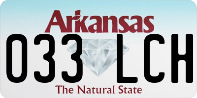 AR license plate 033LCH