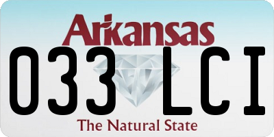 AR license plate 033LCI