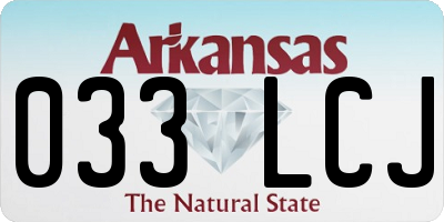 AR license plate 033LCJ