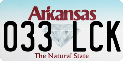 AR license plate 033LCK
