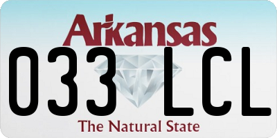 AR license plate 033LCL