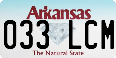 AR license plate 033LCM