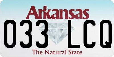 AR license plate 033LCQ