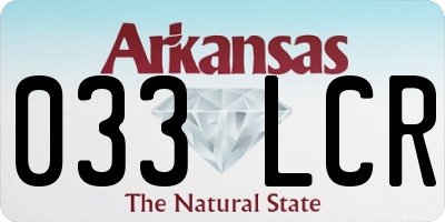 AR license plate 033LCR