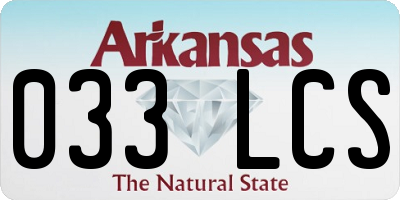 AR license plate 033LCS