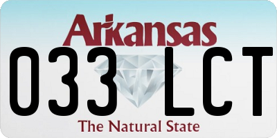AR license plate 033LCT
