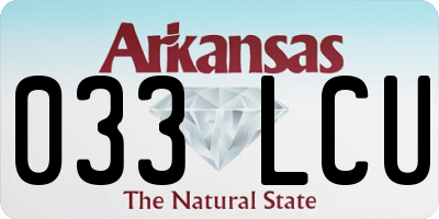 AR license plate 033LCU