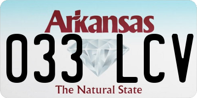 AR license plate 033LCV