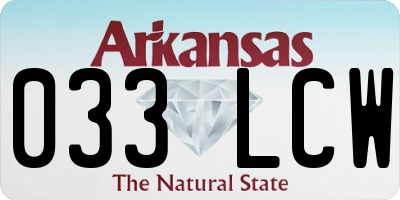 AR license plate 033LCW