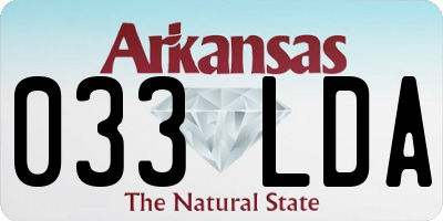 AR license plate 033LDA