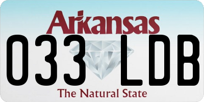 AR license plate 033LDB