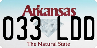 AR license plate 033LDD