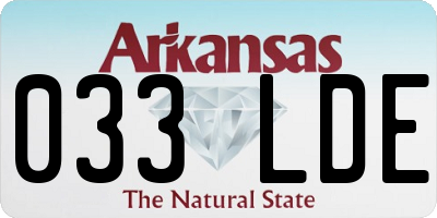 AR license plate 033LDE