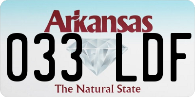 AR license plate 033LDF