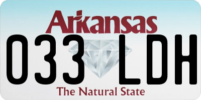 AR license plate 033LDH