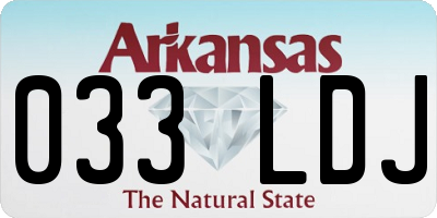 AR license plate 033LDJ