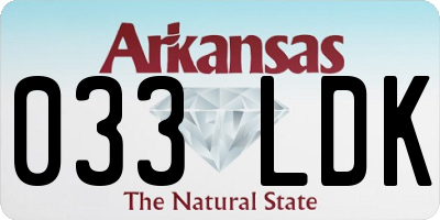 AR license plate 033LDK