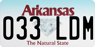 AR license plate 033LDM