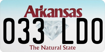 AR license plate 033LDO