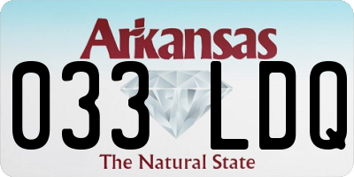 AR license plate 033LDQ