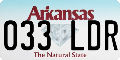 AR license plate 033LDR